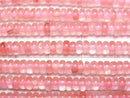 [Video]Cherry Quartz Glass Rondelle 4x4x2mm 1strand beads (aprx.15inch/37cm)
