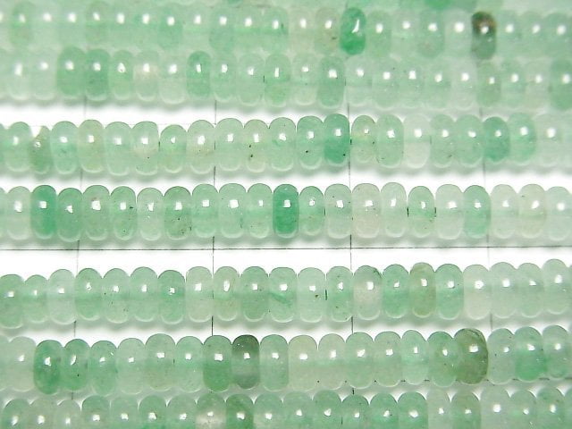 [Video] Green Aventurine Roundel 4x4x2mm 1strand beads (aprx.15inch/37cm)