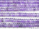 [Video]Amethyst Rondelle 4x4x2mm 1strand beads (aprx.15inch/37cm)