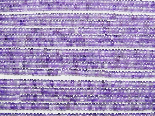 [Video]Amethyst Rondelle 4x4x2mm 1strand beads (aprx.15inch/37cm)