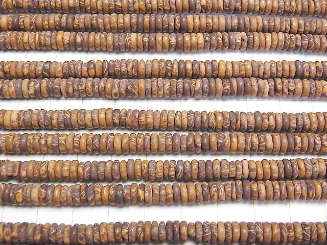 [Video] Elephant skin Jasper Roundel 6x6x2mm 1strand beads (aprx.15inch/37cm)