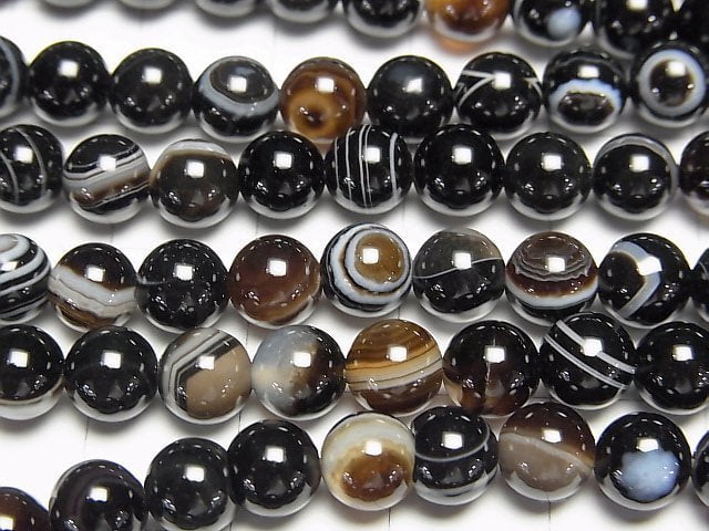 [Video] Tibetan Agate (Eye Agate) AAA Round 6mm 1strand beads (aprx.15inch/37cm)