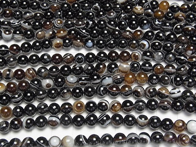 [Video] Tibetan Agate (Eye Agate) AAA Round 6mm 1strand beads (aprx.15inch/37cm)