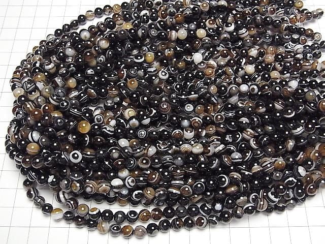 [Video] Tibetan Agate (Eye Agate) AAA Round 6mm 1strand beads (approx. 15 inches/36 cm)