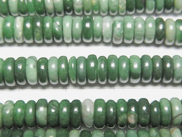 [Video]Nephrite Jade Roundel 6x6x2mm 1strand beads (aprx.15inch/37cm)