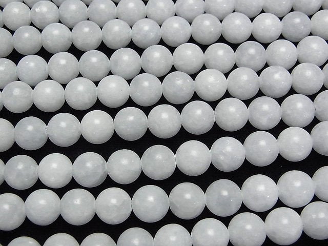 [Video]African Blue Calcite Round 8mm 1strand beads (aprx.15inch/36cm)