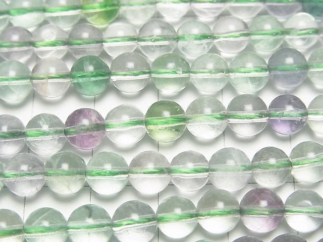 [Video] Multi-color Fluorite AAA- Round 6mm 1strand beads (aprx.15inch/37cm)