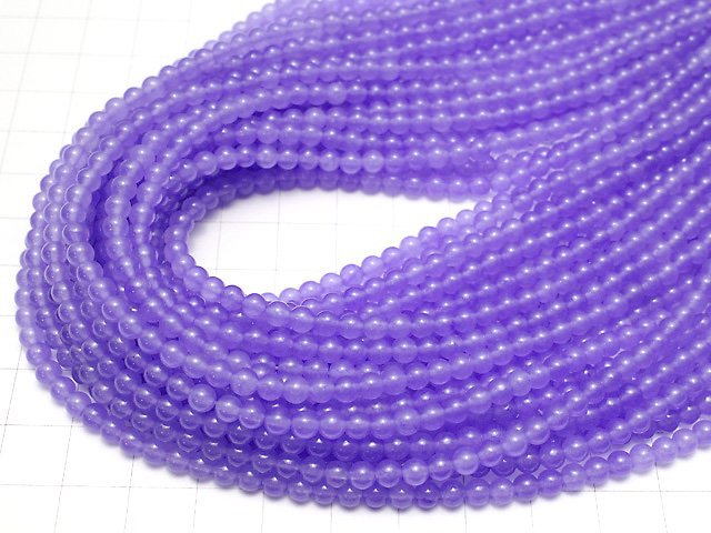 Blue Lavender Jade Round 4mm 1strand beads (aprx.15inch/37cm)