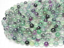 [Video] Multi color Fluorite AA++ Round 10mm 1strand beads (aprx.15inch/36cm)