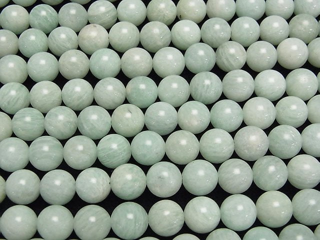 [Video]Green Feldspar Round 8.5mm 1strand beads (aprx.15inch/37cm)