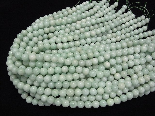 [Video]Green Feldspar Round 8.5mm 1strand beads (aprx.15inch/37cm)