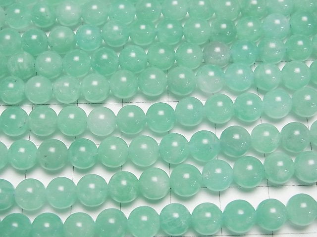 [Video] Mozambique Amazonite AA++ Round 6mm 1strand beads (aprx.15inch/37cm)