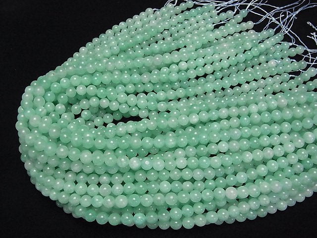 [Video] Mozambique Amazonite AA++ Round 6mm 1strand beads (aprx.15inch/37cm)