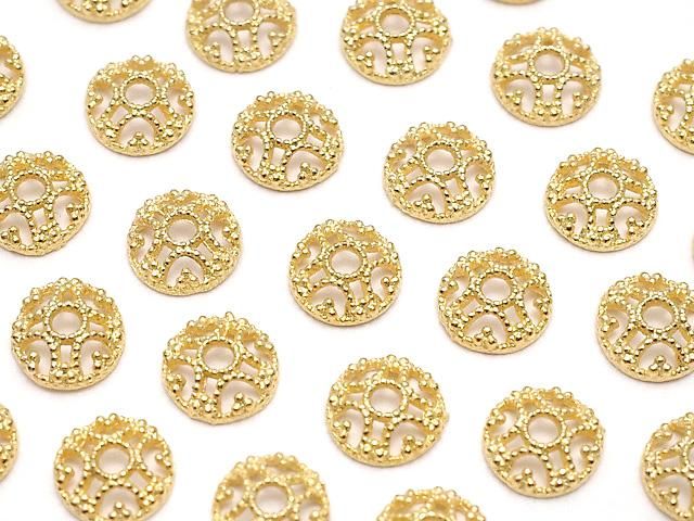 [Video] Silver925 Bead Caps 4x4x1.5mm 18KGP 10pcs
