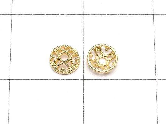[Video] Silver925 Bead Caps 4x4x1.5mm 18KGP 10pcs