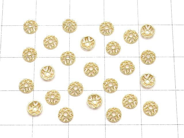 [Video] Silver925 Bead Caps 4x4x1.5mm 18KGP 10pcs