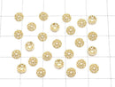 [Video]Silver925 Bead Cap 4x4x1.5mm 18KGP 10pcs