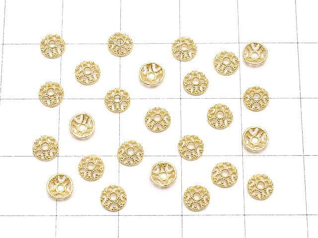 [Video]Silver925 Bead Cap 4x4x1.5mm 18KGP 10pcs