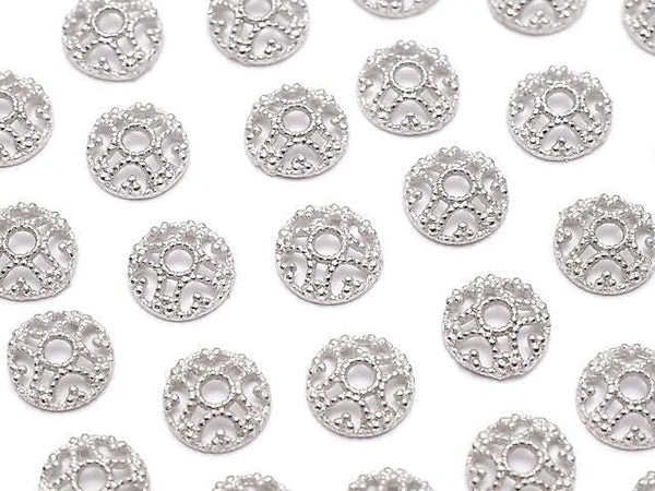 [Video]Silver925 Bead Cap 4x4x1.5mm Rhodium Plated 10pcs