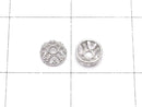 [Video]Silver925 Bead Cap 4x4x1.5mm Rhodium Plated 10pcs