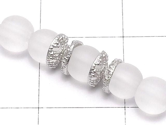 [Video]Silver925 Bead Cap 4x4x1.5mm Rhodium Plated 10pcs