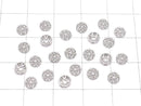 [Video]Silver925 Bead Cap 4x4x1.5mm Rhodium Plated 10pcs