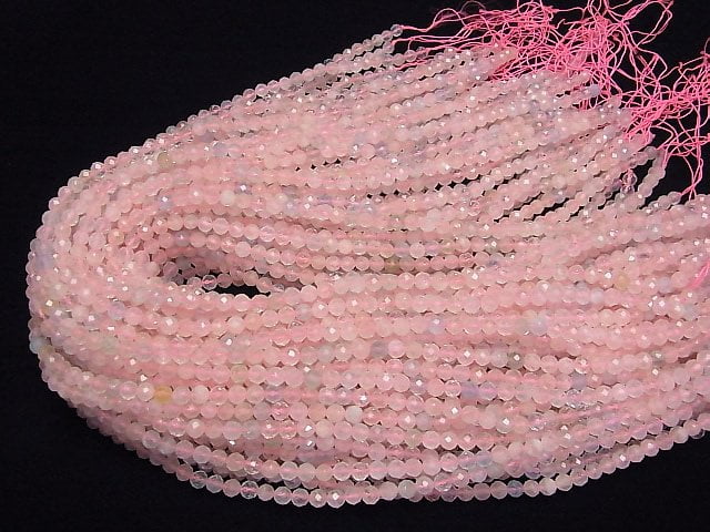 [Video] High Quality! Beryl mix AA++ Faceted Round 4mm 1strand beads (aprx.15inch/37cm)