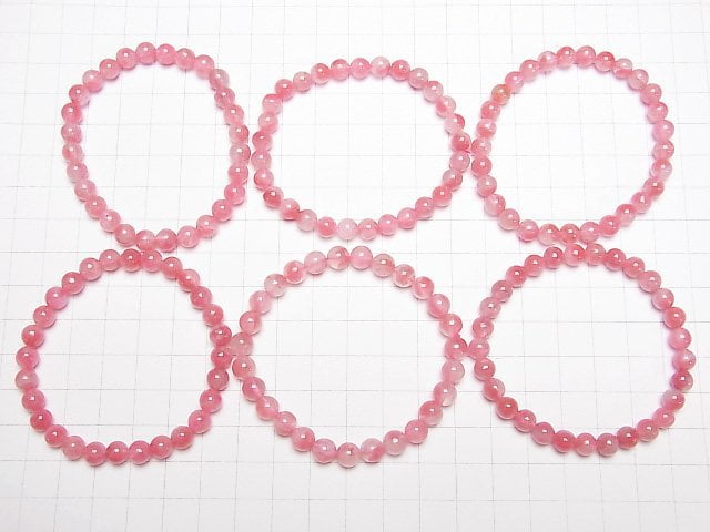 [Video]Rhodonite Silica AAA- Round 6mm Bracelet