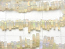 [Video] Ethiopian Opal AA+ Rectangle Rondelle (disc) half or 1strand beads (aprx.7inch/18cm)