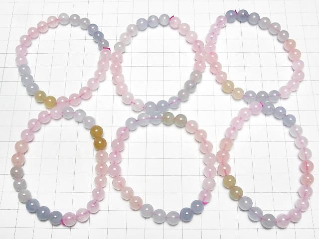 [Video] Beryl Mix (Multi-color Aquamarine) AAA- Round 7.5mm Color Gradation Bracelet