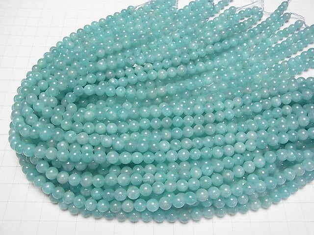 [Video]African Amazonite AA++ Round 6.5mm 1strand beads (aprx.15inch/38cm)