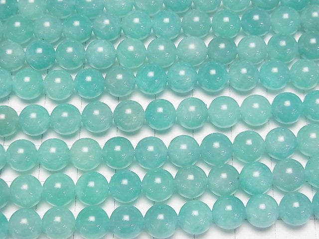 [Video]African Amazonite AA++ Round 8.5mm 1strand beads (aprx.15inch/38cm)