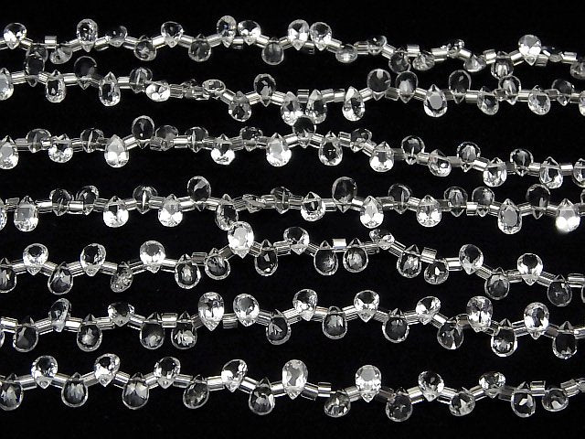 [Video]High Quality Crystal AAA Pear shape Faceted 6x4mm half or 1strand (38pcs)