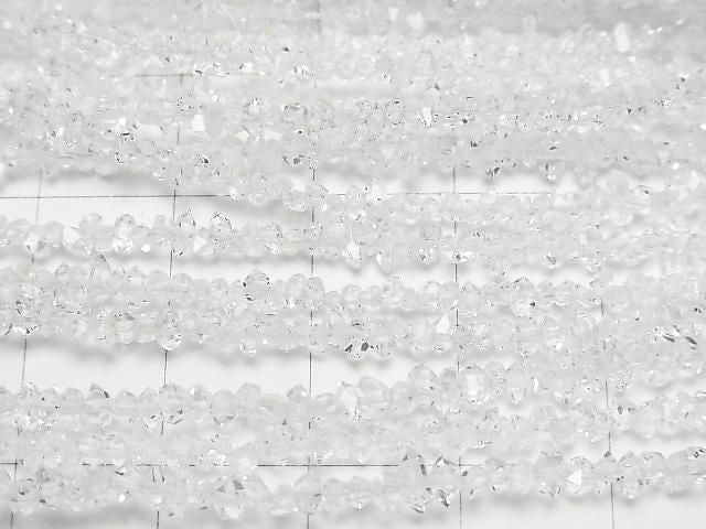 [Video] Afghanistan Double Point Crystal 1 Strand Beads (approx. 15 inches/36 cm)