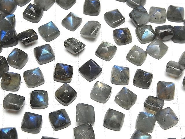 [Video]Labradorite AA+ Sugarloaf Cut 8x8mm 5pcs