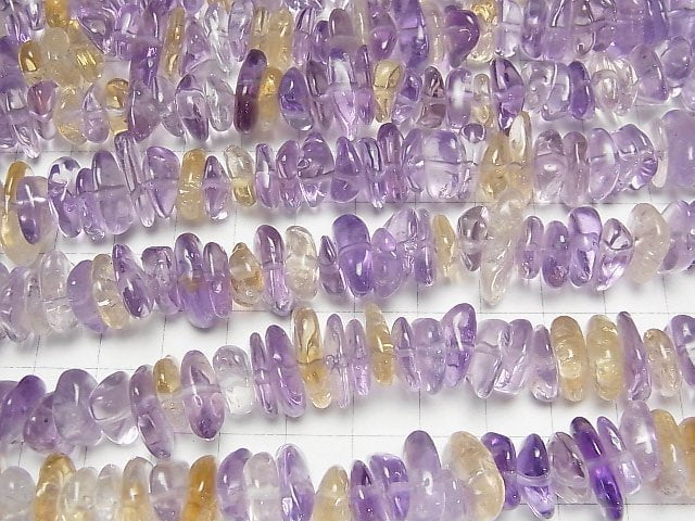 [Video]Amethyst xCitrine AA++ Small Nugget (Chips) 1strand beads (aprx.15inch/38cm)