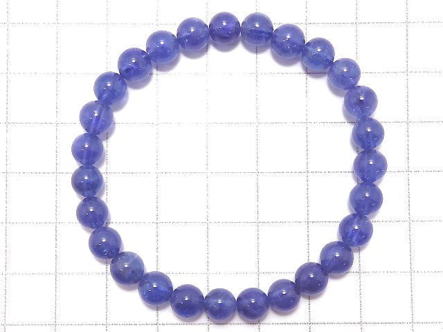 [Video][One of a kind] High Quality Tanzanite AAA+ Round 6.5mm Bracelet NO.1