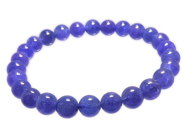 [Video][One of a kind] High Quality Tanzanite AAA+ Round 7mm Bracelet NO.2