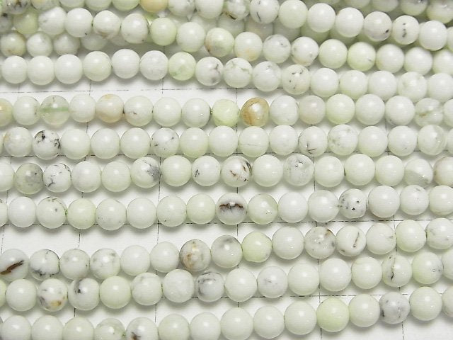 [Video] Lemon Chrysoprase Round 4mm 1strand beads (aprx.15inch/38cm)