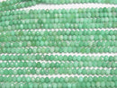 [Video]High Quality! Chrysoprase AA++ Faceted Button Rondelle 4x4x3mm half or 1strand beads (aprx.15inch/37cm)