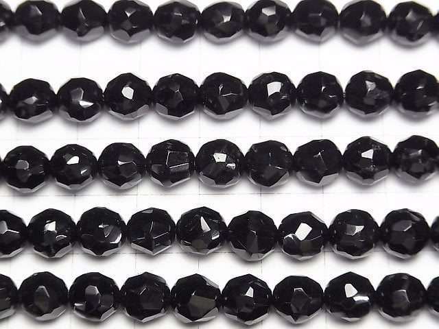 [Video] Onyx AAA- Random Faceted Round 8mm half or 1strand beads (aprx.15inch/36cm)