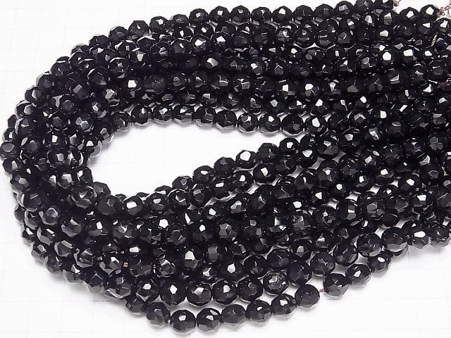 [Video] Onyx AAA- Random Faceted Round 8mm half or 1strand beads (aprx.15inch/36cm)