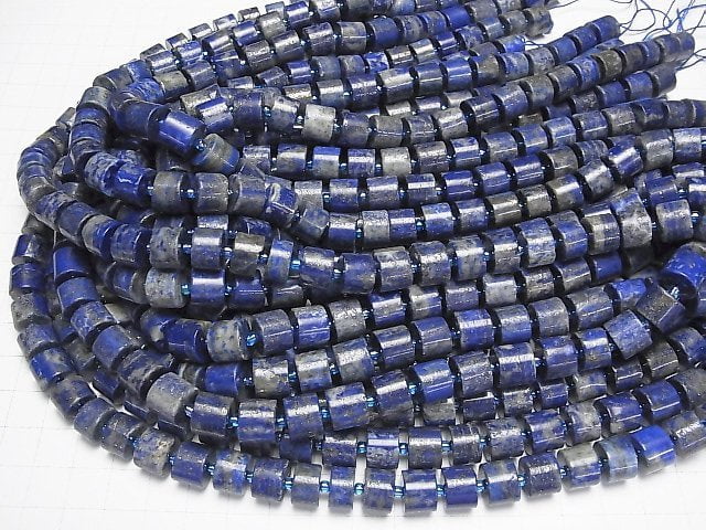 [Video] Lapislazuli AA Rondelle (Heishi)10x10x8mm half or 1strand beads (aprx.15inch/37cm)