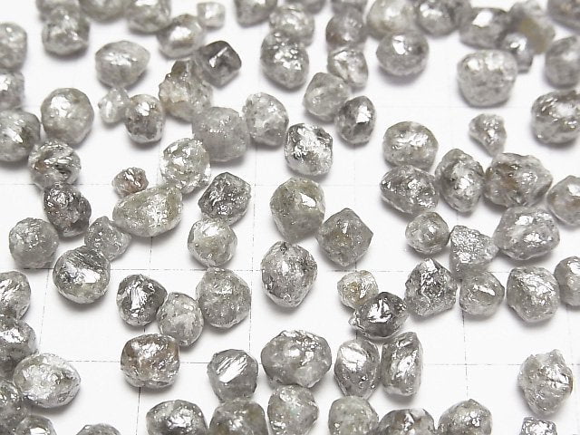 [Video] Gray-Off White Diamond Loose stone Rough Nugget 5pcs