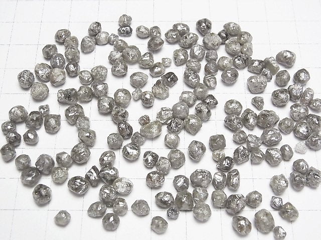 [Video] Gray-Off White Diamond Loose stone Rough Nugget 5pcs