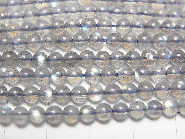 [Video]High Quality Labradorite AAA- Round 4mm 1strand beads (aprx.15inch/38cm)