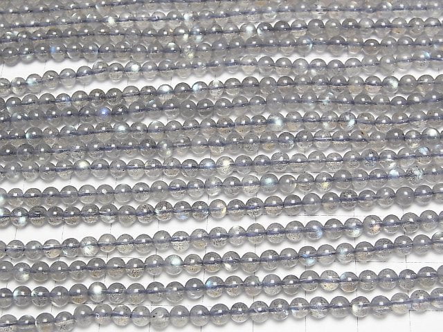 [Video]High Quality Labradorite AAA- Round 4mm 1strand beads (aprx.15inch/38cm)