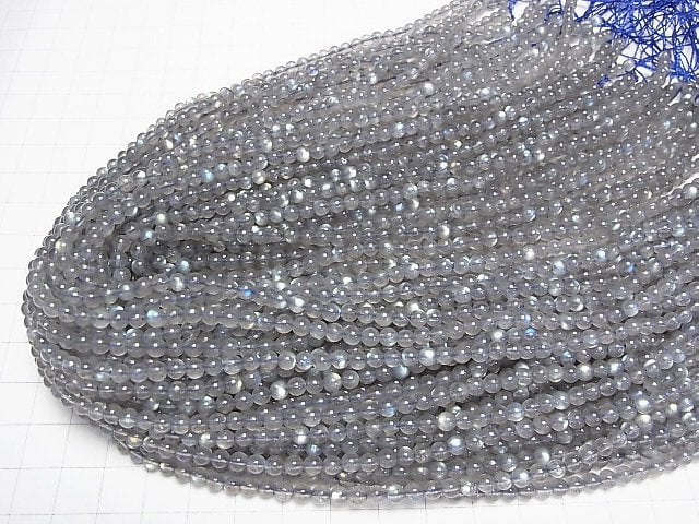 [Video]High Quality Labradorite AAA- Round 4mm 1strand beads (aprx.15inch/38cm)