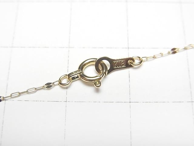 [Video] [18K Yellow Gold] Long and Short Chain (Flat) [40cm] Necklace Approx. 1mm Wide 1pc