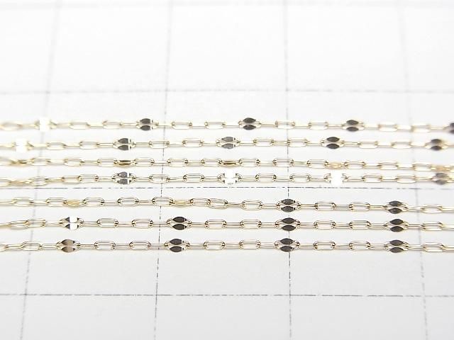 [Video] [18K Yellow Gold] Long and Short Chain (Flat) [40cm] Necklace Approx. 1mm Wide 1pc